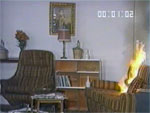Video &uuml;ber Brandausbreitung in einem Wohnzimmer